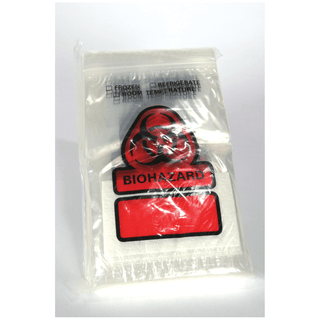ASP GLOBAL BIOHAZARD RECLOSEABLE BAGBiohazard Bag, 6" x 9", Closure Flap, 3" x 5" Absorbent Insert Pad, 500/cs | Quantity - 1x CS