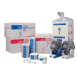 RICHMOND BRAIDED COTTON ROLLS - Braided Cotton Roll, Medium 1" x 3/8" Dia, Sterile, 2000/bx | Quantity - 1x BX