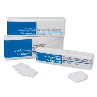 RICHMOND COTTON NON-WOVEN SPONGES - Non-Woven Cotton Sponge, 4" x 4", 4-Ply, Non-Sterile, 200/slv, 10 slv/cs | Quantity - 1x CS