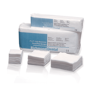 RICHMOND RAYON/POLY NON-WOVEN SPONGES - Non-Woven Rayon/ Poly Sponge, 4" x 4", 4-Ply, Non-Sterile, 200/slv, 10 slv/cs (36 cs/plt) | Quantity - 1x CS