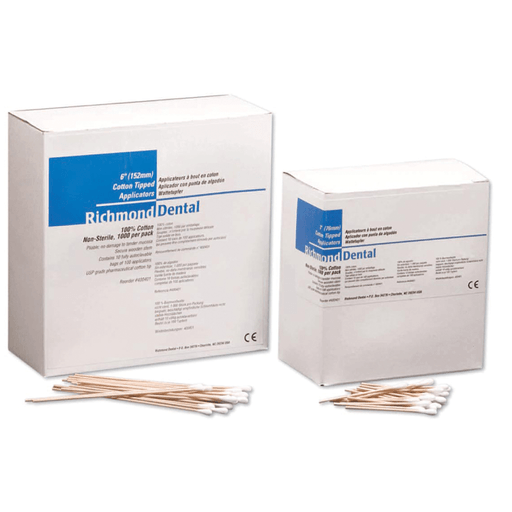 RICHMOND COTTON-TIPPED APPLICATORS - Cotton-Tipped Applicator, 6", Non-Sterile, 100/pk, 10 pk/bx, 10 bx/cs | Quantity - 1x CS