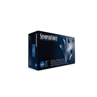 HARPS USA SEMPERFORCE NITRILE EXAM POWDER FREE TEXTURED GLOVE - Exam Glove, Nitrile, Large, Black, 100/bx, 10 bx/cs | Quantity - 1x CS