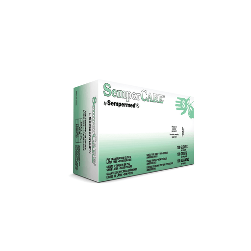 HARPS USA SEMPERCARE VINYL GLOVEExam Glove, Vinyl, Smooth, Small, Powder Free (PF), Beaded Cuff, Ambidextrous, 100/bx, 10 bx/cs (60 cs/plt) | Quantity - 1x CS