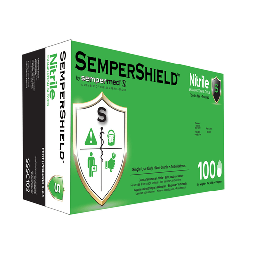 HARPS USA SEMPERSHIELD NITRILE EXAM GLOVE - Glove, Exam, Nitrile, XX-Large, Blue, 90/bx, 10 bx/cs | Quantity - 1x CS