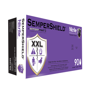 HARPS USA SEMPERSHIELD NITRILE EXAM GLOVE - Glove, Exam, Nitrile, XX-Large, Blue, 90/bx, 10 bx/cs | Quantity - 1x CS