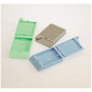 SIMPORT UNISETTE BIOPSY CASSETTE W/LID - Embedding Cassette & Lid, Aqua, 500/bx, 3 bx/cs | Quantity - 1x CS