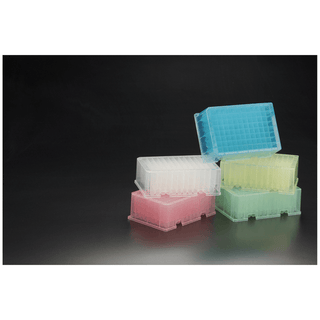 SIMPORT BIOBLOCK 96 DEEP WELL PLATES - Deep Square Well Plate, Round Bottom, 2.2mL, Green, Polypropylene, 4/pk, 6 pk/cs | Quantity - 1x CS