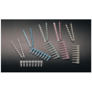 SIMPORT AMPLITUBE PCR REACTION STRIPS - Reaction Strip with Attached Individual Caps, Flat Cap, Green, 125/cs | Quantity - 1x CS