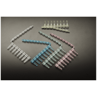 SIMPORT AMPLITUBE PCR REACTION STRIPS - Reaction Strip with Attached Individual Caps, Flat Cap, Green, 125/cs | Quantity - 1x CS