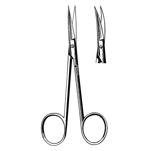SKLAR REUSEABLE SURGICAL INSTRUMENTSIris Scissors, Curved, Sharp/Sharp, 3.5" | Quantity - 1x EA