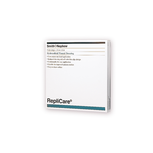 SMITH & NEPHEW REPLICARE HYDROCOLLOID DRESSINGS - Hydrocolloid Dressing, 6" x 6", 5/pkg, 8 pkg/cs (US Only) | Quantity - 1x CS