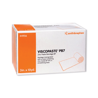 SMITH & NEPHEW VISCOPASTE PB7 ZINC PASTE BANDAGE - Zinc Paste Bandage, 3" x 10 yds, 12/pkg, 4 pkg/cs (50 cs/plt) (US Only) (Item is on Manufacturer backorder with no ETA on availability) | Quantity - 1x CS