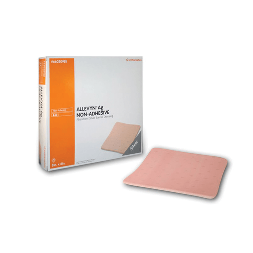 SMITH & NEPHEW ALLEVYN AG NON-ADHESIVE DRESSINGS - Non-Adhesive Dressing, Hydrocellular, 8" x 8", 10/bx, 2 bx/cs (US Only) | Quantity - 1x CS