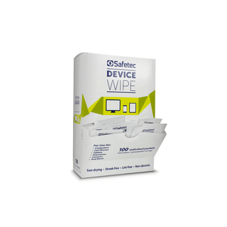 SAFETEC DEVICE WIPE - Safetec Device Wipe, 100/bx, 10 bx/cs (Item is considered HAZMAT and cannot ship via Air) (Available to Continental US & Canada dealers only) | Quantity - 1x CS