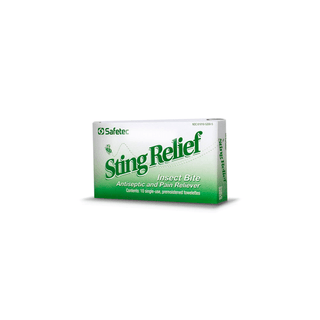 SAFETEC STING RELIEF - Sting Relief Wipe, 10/bx, 100 bx/cs | Quantity - 1x CS