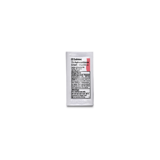 SAFETEC HYDROCORTISONE CREAM - 1% Hydro Cream, 0.9g Pouch, Bulk, 2000/cs | Quantity - 1x CS