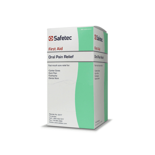 SAFETEC ORAL PAIN RELIEF - Oral Pain Relief 0.75g 144/bx, 12 bx/cs (Not Available for Sale into Canada) | Quantity - 1x CS