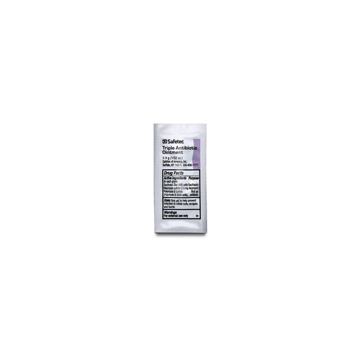 SAFETEC TRIPLE ANTIBIOTIC OINTMENTS - Triple Antibiotic .9g Pouch, (bulk), 2000 pch/cs (Not Available for Sale into Canada) | Quantity - 1x CS
