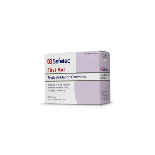 SAFETEC TRIPLE ANTIBIOTIC OINTMENTSTriple Antibiotic, .9g, 25/bx, 36 bx/cs | Quantity - 1x CS