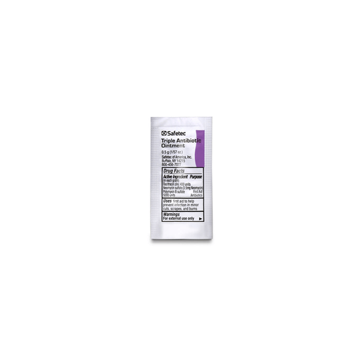 SAFETEC TRIPLE ANTIBIOTIC OINTMENTSTriple Antibiotic, .5g, bulk, 2000/cs | Quantity - 1x CS