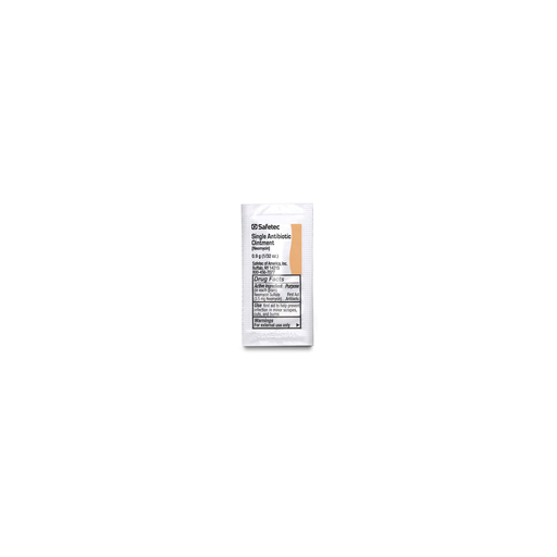 SAFETEC SINGLE ANTIBIOTIC OINTMENT WITHI NEOMYCIN SULPHATE - Single Neomycin .9g Pouch, bulk 2000 pch/cs (Not Available for Sale into Canada) | Quantity - 1x CS