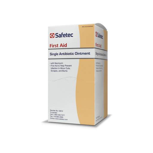SAFETEC SINGLE ANTIBIOTIC OINTMENT WITHI NEOMYCIN SULPHATE - Single Neomycin, .9g Pouch, 144 pch/bx, 12 bx/cs (Not Available for Sale into Canada) | Quantity - 1x CS