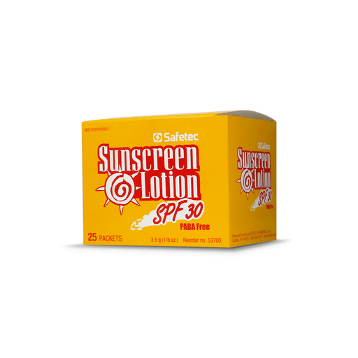 SAFETEC SUNSCREEN LOTION - Sunscreen, 3.5g Pouch, 25/bx, 24 bx/cs | Quantity - 1x CS