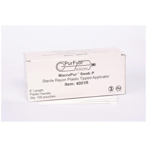 AMD MEDICOM SOLON RAYON-TIPPED SWAB - Plastic Shaft Collection Swab, 6"L, Sterile, 1/pk, 100 pk/bx, 10 bx/cs | Quantity - 1x CS