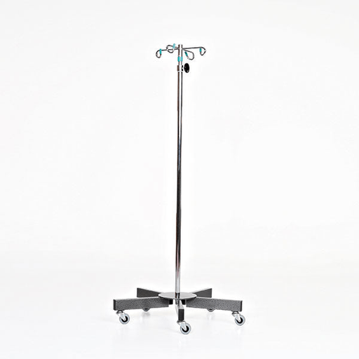 Midcentral Medical MCM-210/211/212 Stainless Steel IV Pole 5 leg with 2" casters | Quantity - 1x EA