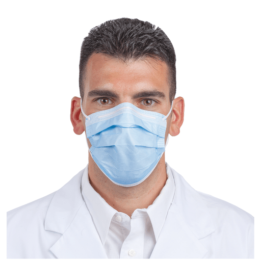 SULTAN COM-FIT SUPER HIGH FILTRATION FLUID RESISTANT MASKS - High Filtration Ear Loop Mask, Blue, 40/bx | Quantity - 1x BX