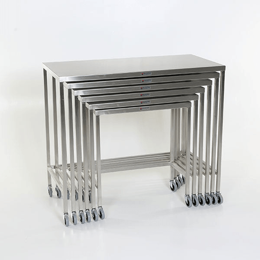 Midcentral Medical MCM-560 Set of 6 Stainless Steel Nesting Tables | Quantity - 1x EA