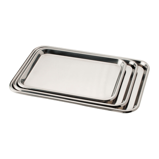 DUKAL TECH-MED INSTRUMENT TRAYS - Flat Instrument Tray, 19 1/8" x 12" x 5/8", fits Mayo Stand, Stainless Steel | Quantity - 1x EA