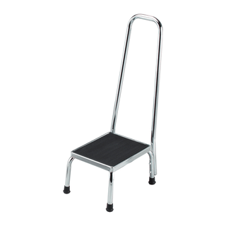 DUKAL TECH-MED FOOTSTOOLS - Footstool with Handrail, 11" x 14" Platform, Chrome (12 ea/plt) | Quantity - 1x EA