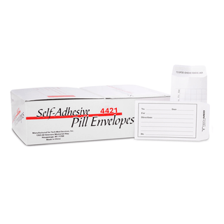 DUKAL TECH-MED PILL ENVELOPEPrinted Pill Envelope, 3" x 2", Self Adhesive, 500/bx  | Quantity - 1x BX