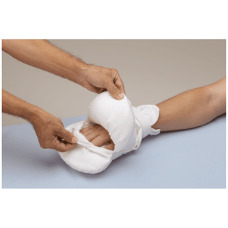 TIDI POSEY MITTS - Posey Hand Control Mitt, Peek-A-Boo, One Size Fits Most, Hook and Leep Closure, w/o Straps, No Finger Seperators, Double Padded, Nylon, White (Continental US + HI Only) | Quantity - 1x PR