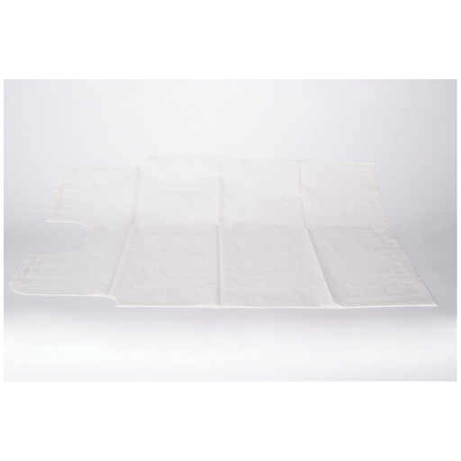 TIDI 3-PLY, ALL TISSUE PATIENT GOWN - Gown, 30" x 42", 3-Ply Tissue, White, Front or Back Opening, 50/cs | Quantity - 1x CS