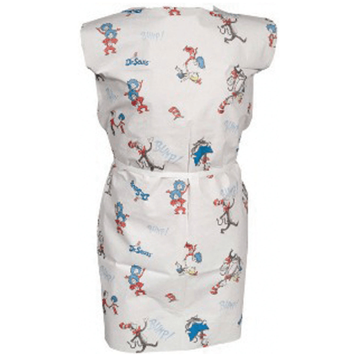 TIDI TISSUE POLY TISSUE PATIENT GOWN - Fabricel Gown, Pediatric, White, 21" x 36", T/P/T, 50/cs | Quantity - 1x CS