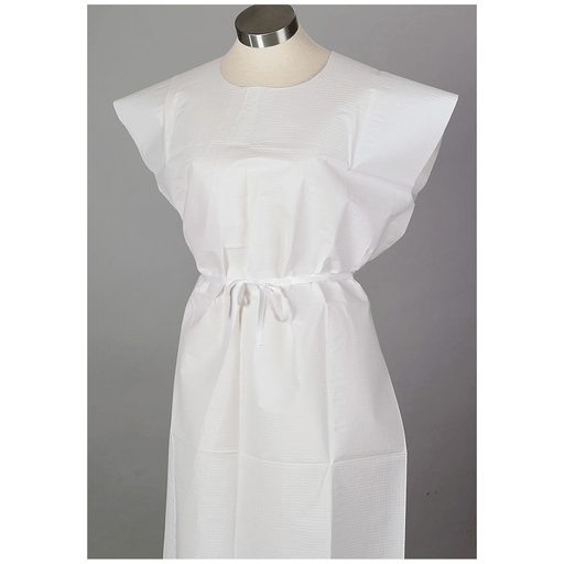 TIDI TISSUE POLY TISSUE PATIENT GOWN - Exam Gown, Poncho Style, 30" x 42", Peach, T/P/T, Front or Back Opening, 50/cs | Quantity - 1x CS