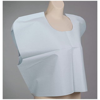 TIDI 3-PLY, ALL TISSUE PATIENT CAPE - Exam Cape, Blue, 30" x 21", 3-Ply, 100/cs | Quantity - 1x CS