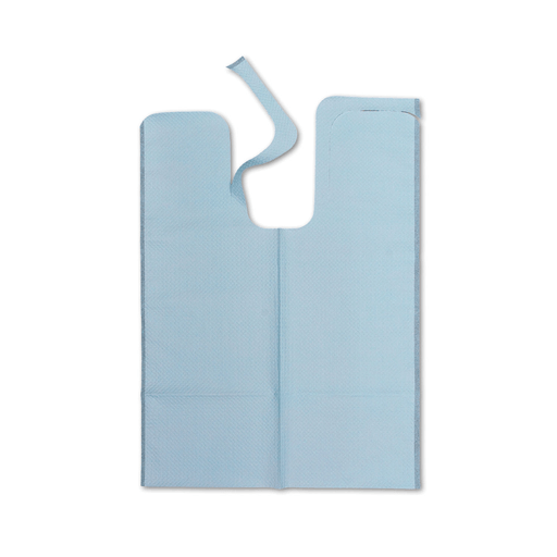 TIDI PATIENT-CARE BIBS - Bib with Ties, 18" x 30", White, 150/cs | Quantity - 1x CS