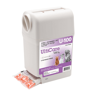 ULTIMED ULTRICARE VETRX DIABETES CARE INSULIN SYRINGES - UltiGuard U-40 Syringe Dispenser, 29G x ", 1cc, 100/bx | Quantity - 1x BX