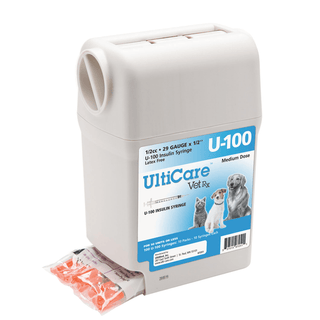 ULTIMED ULTRICARE VETRX DIABETES CARE INSULIN SYRINGES - UltiGuard U-40 Syringe Dispenser, 29G x ", 1cc, 100/bx | Quantity - 1x BX