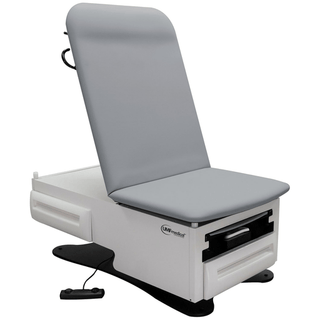 UMF MEDICAL FUSIONONE POWER HI-LO EXAM TABLEExam Table, ADA Model 3001 with Pneumatic Backrest, Seamless Upholstered Top, Foot Control, Front Storage Drawer, Rear Reversible Storage Drawer, Available in 16 Colors | Quantity - 1x EA