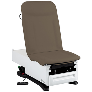 UMF MEDICAL FUSIONONE POWER HI-LO EXAM TABLEExam Table, ProGlide, 3002-500-305 with OneTouch WheelBase System, Premium Upholstery, Pneumatic Backrest,  Stirrups, Foot Control, Front Storage Drawer, Available in 16 colors | Quantity - 1x EA