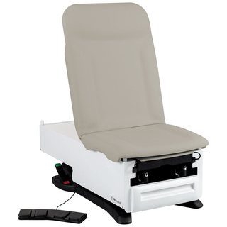 UMF MEDICAL FUSIONONE+ POWER HI-LO EXAM TABLEExam Table, 3502-500-305 with OneTouch WheelBase System, Premium Upholstery, Power Backrest, Stirrups, Drain Pan, Foot Control, Front Storage Drawer, Available in 16 colors | Quantity - 1x EA