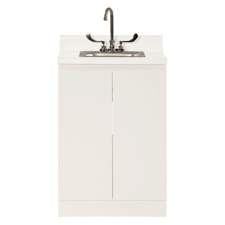 UMF MEDICAL BASE CABINETBase Cabinet, Steel, 24", with Stainless Steel Sink & Faucet,  Two (2) Doors, Quiet White | Quantity - 1x EA