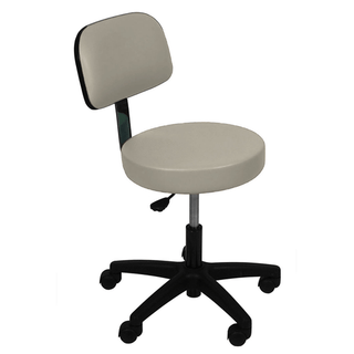 UMF MEDICAL STOOLSUltra Comfort Stool with Cushioned Backrest, Air Spring Height Adjustment with Soft Rubber Casters, Seamless Upholstery with PreFixx Protective Finish for Infection Prevention, Available in 16 Colors | Quantity - 1x EA
