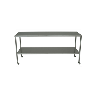 UMF MEDICAL INSTRUMENT TABLE - Instrument Table with Shelf, Stainless Steel, 24" x 72" (DROP SHIP ONLY) | Quantity - 1x EA