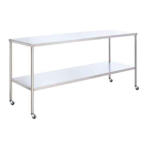 UMF MEDICAL INSTRUMENT TABLE - Instrument Table with Shelf, Stainless Steel, 16" x 20" (DROP SHIP ONLY) | Quantity - 1x EA