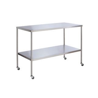 UMF MEDICAL INSTRUMENT TABLE - Instrument Table with Shelf, Stainless Steel, 24" x 72" (DROP SHIP ONLY) | Quantity - 1x EA